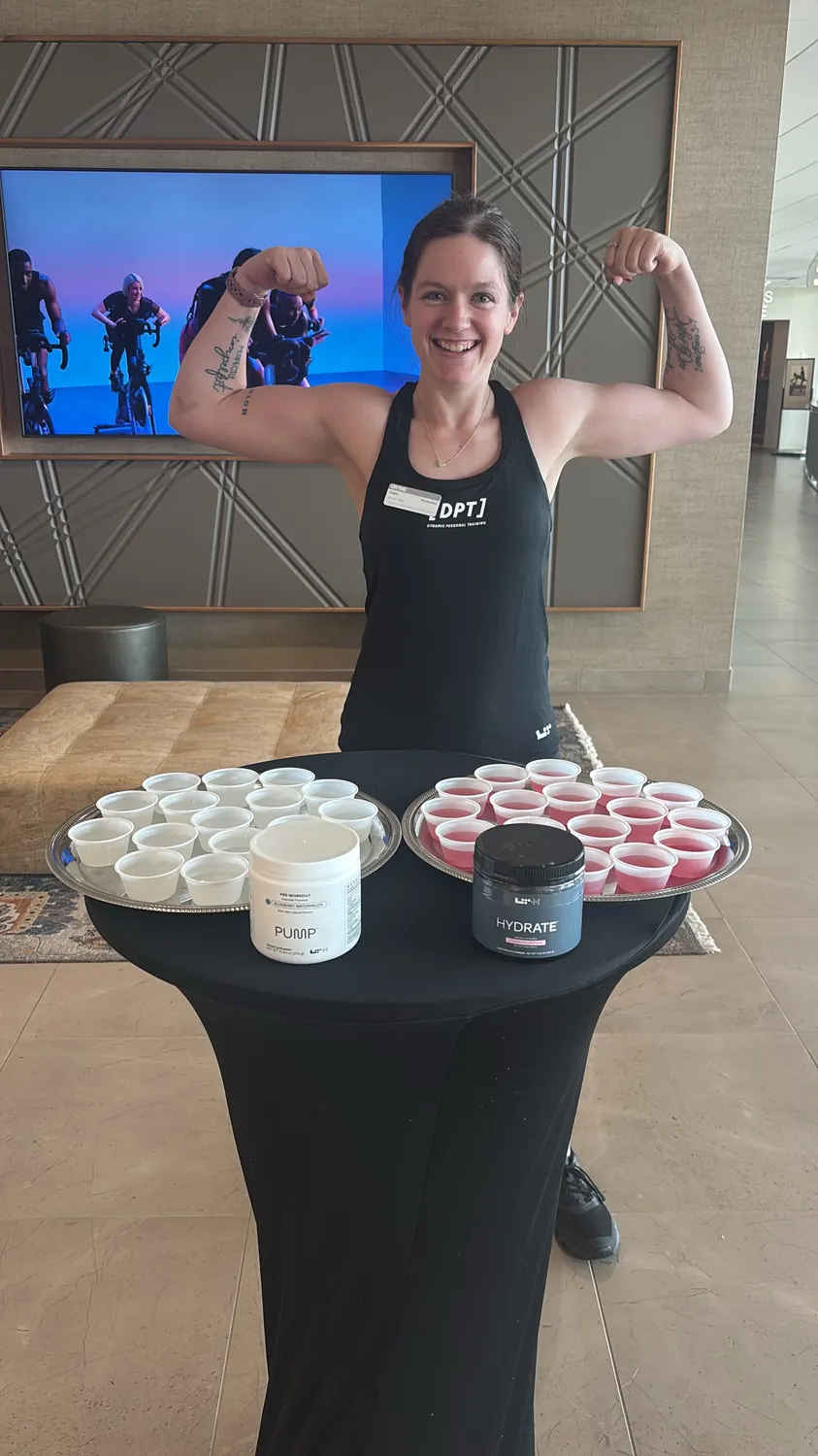 Catlin Smith at a nutrition sampling event